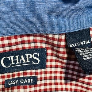 4XLT Chaps red plaid shirt